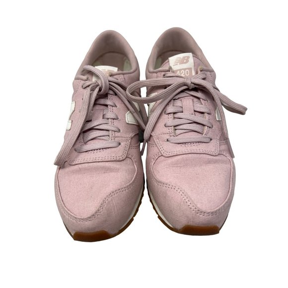 New Balance 420 Lace-Up Trainers Womens 7 Pink Low Profile Running Sneakers - Picture 2 of 9